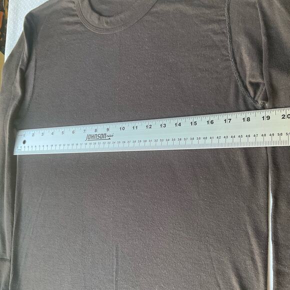 Rock Face Men’s Long Sleeve T-shirt size M, Solid Brown - Picture 3 of 6